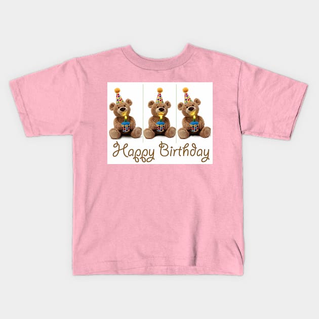 Birthday Bears Kids T-Shirt by ellenaJ